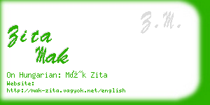 zita mak business card